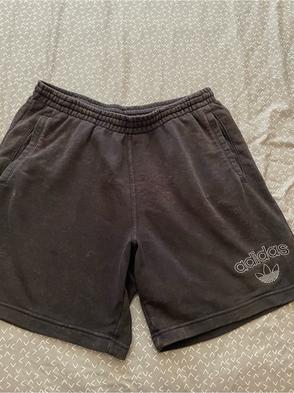 adidas Black Trefoil Logo Lounge Shorts